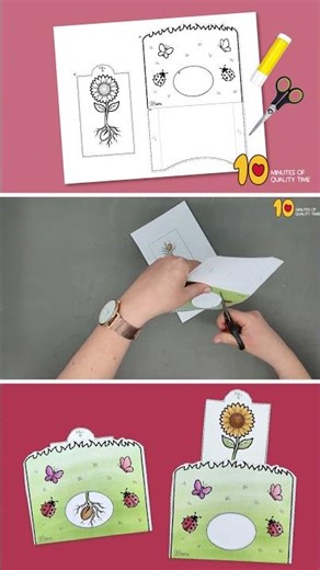 Spring Sunflower Growth Pull Tab Craft
