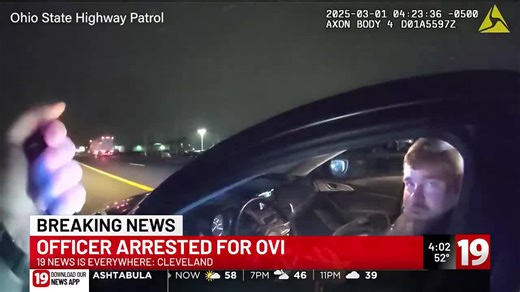Bodycam video shows Cleveland police officer arrested for OVI, improperly handling firearm