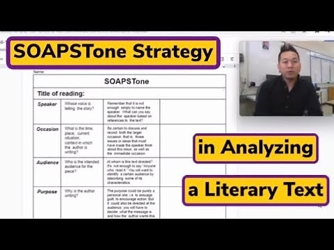 SOAPSTone Strategy in Analyzing a Literary Text | Rhetorical Analysis |