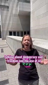 Activist confronts Condoleezza Rice during AI event in DC #shorts