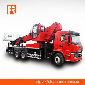 [Hot Item] New Hydraulic Aerial Lift Truck Suitable for High Altitude Aerial Work Truck-Telescopic Boom Hydraulic 360° Rotating Platform Truck