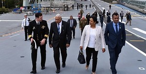 PM and his delegation tour the HMAS Adelaide