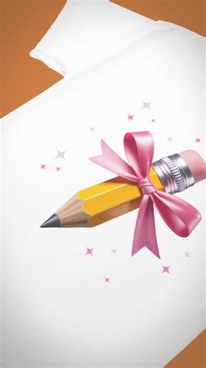Coquette Bow Pencil PNG, Back to School Clipart (Digital Download)