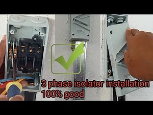 #electrician 3 phase isolator connection installation by#tmtechnical