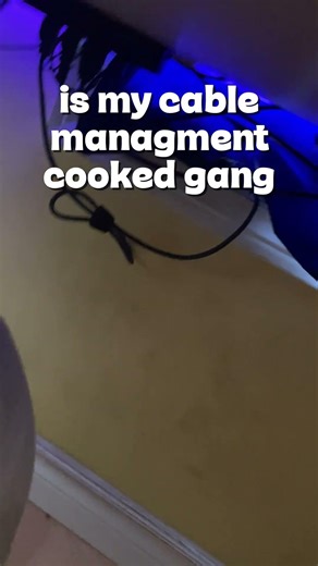 is my cable managment cooked gang #desk #desksetup #desks #cablemanagement