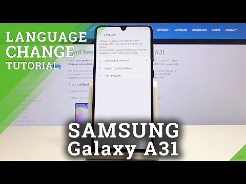 How to Change Language in SAMASUNG Galaxy A31 – Language Settings