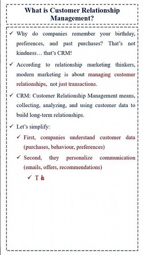 Customer Relationship Management (CRM) Explained in 60 Seconds | MBA Marketing Shorts