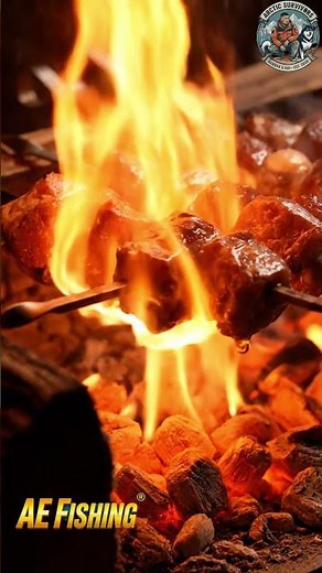 Wild BOAR Kebabs over Open Fire 🐗🔥 #Hunting