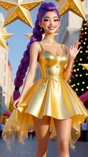 Golden Christmas Star Dresses ✨ Which Huntrix Look Is Your Favorite? 💛