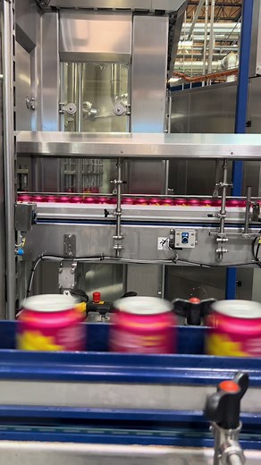Pallets of empty cans are deconstructed by our automated system, the empty cans go through a series of inspections and quality checks in preparation to be filled. There are sensors that inspect for dents and debris, an air rinser, and inversion prior to filling. #manufacturing #cans #factory #drinks #howitsmade