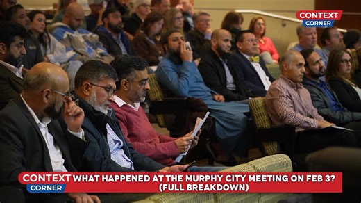 Murphy’s Muslim residents are speaking out after a tense City Council meeting, calling on leaders to take a stronger stand against hate speech and ensure the safety of all community members. While the atmosphere was calmer than previous meetings, concerns about acceptance remain. Mayor Scott Bradley reaffirmed that Muslims have always been welcome in Murphy, as residents continue pushing for unity and inclusion. Exclusive coverage by Rich Matthews, Context Corner Follow Context Corner For More |
