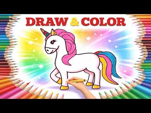 Easy Unicorn Drawing 🦄 | Step-by-Step Cute Magical Art for Kids | Magic Art 🎨