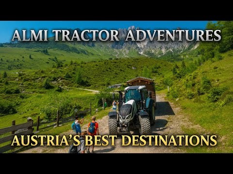 Driving the Almi tractor through the mountains of Filzmoos 🚜⛰️