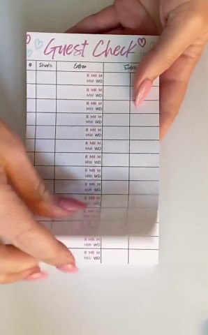 Steakhouse Server Guest Check Notepad with Steak Temperatures, Custom Waitress pad for restaurants, 50 pages, 600 customer capacity - Etsy België