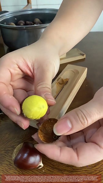 Effortless Chestnut Shelling with a Handmade Tool
