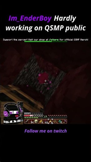 Im_EnderBoy Hardly working on QSMP Live/public #minecraft