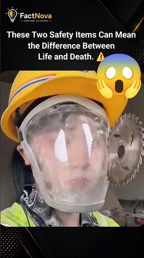 This Is Why Helmets and Safety Glasses Save Lives 🦺🪖 #factnova #didyouknow #safety #helmet #shorts
