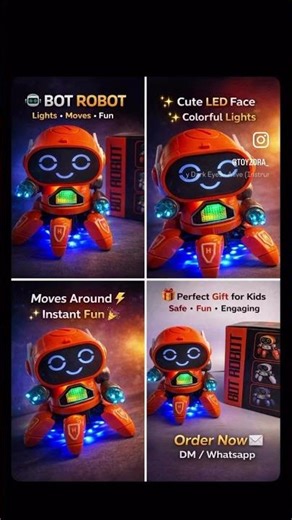 BOT ROBOT 🤖 | Moving Robot Toy with Lights & Music | Best Gift for Kids