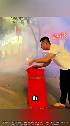 Giant Firecracker Goes Off In Crowded Street #shorts #explosion #viral