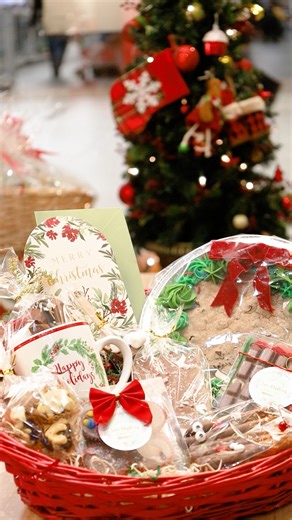 sam.mystery on Instagram: "Cold days are better with something sweet. Our Christmas gift baskets are ready to spread warmth, joy, and a little magic Stop by Sam Mystery, warm up, and treat yourself (or someone you love). #saskatoon #homemadecake #thecentermall #coffeshop"