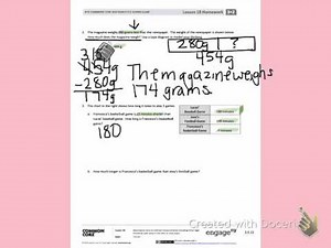 Engage NY Third grade Module 2 Lesson 18 back