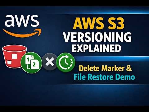18. AWS S3 Versioning Explained | Delete Marker & File Restore Demo