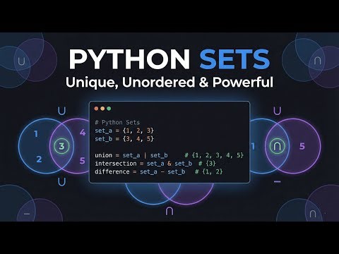 Python Sets: Unordered, Unique & Mutable#Python #Programming #DataStructures #Coding