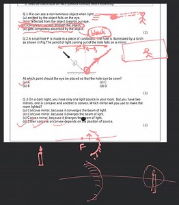We can see a non-luminous object when light:... | Filo