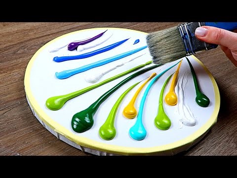 How to Paint Abstract Forest | Easy Acrylic Painting Technique