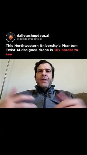 This Northwestern University's Phantom Twist AI-designed drone is **10x harder to see**