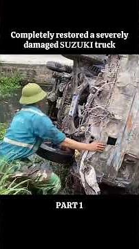 Part1 SEVERELY Damaged SUZUKI Truck RESTORED to Perfection from Abandoned Condition? #suzukicars