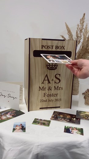 Wooden postbox for collecting cards and small gifts on your big day ✨ #weddingpostbox #weddingcard #weddingdecor #weddingidea #weddingguestbook