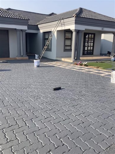 Paving Project with Charcoal Grey Paint and Design Tips