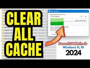 How to Clear All Cache in Windows 11,10 (2024)🚀Make PC 200X Faster || Remove All PC Junk Files