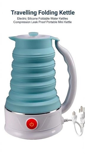 Travelling Folding Kettle Electric Silicone Foldable Water Kettles Compression Leak Proof