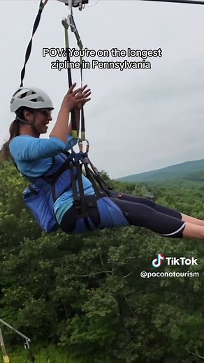 Soar over @Camelback Resort at 180 feet in the air! Experience the longest zipline in Pennsylvania as you zip down 4,000 feet, taking in the incredible views along the way! #PoconoMountains #PoconoMtns #Pennsylvania #ZipLine #PennsylvaniaCheck