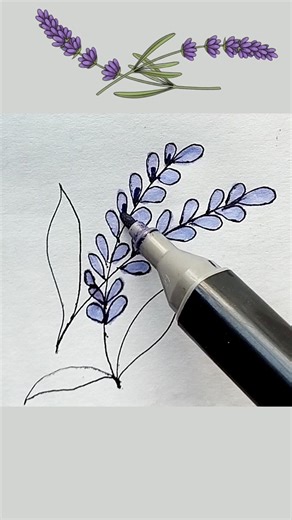 Lavender Drawing Easy 🪻🪻 #art #artandcraft #trending #drawing #viral #painting #satisfying #shorts