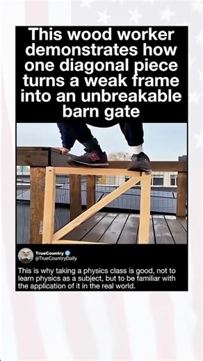 This wood worker demonstrates how one diagonal piece turns a