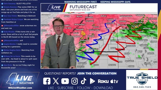 LIVE NOW at 5: Matt's tracking the latest on ice and snow potential with this upcoming storm system | Matt Laubhan