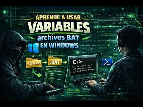 CMD: Manejo de variables en archivos BAT #techno #technology #programacion