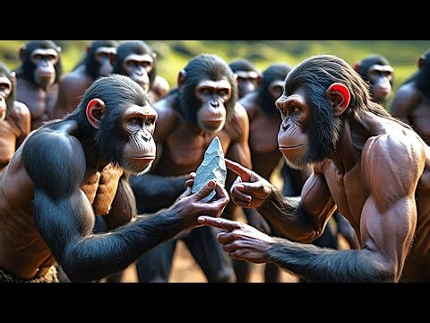 The First Stone Tool | Primitive Human Survival Story | Millions years Ago