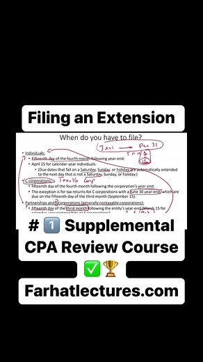 ✅www.Farhatlectures.com #cpa #cpaexam #cpaexamlife #cpaexamsquad #cpaexamreview #cpaexamprep #big4 #pwc #ey #pwc #deloitte #accounting #accountingstudent #accountingmajor | Farhat's Accounting Lectures