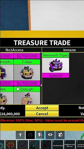 đây là cách mình trade được trái tiger trong blox fruit #bloxfruits #bloxfurit #roblox