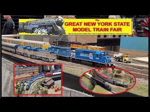 The Great NY State Model Train Fair!! An HOUR of Non-stop Model Railroad Action