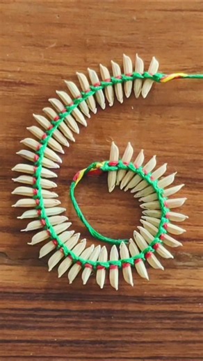 Very Easy Two Sided Paddy Seeds Garland Making | Traditional Village art #viral#puja#trending#shorts