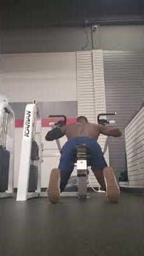 Back Exercise #2: Seated Incline Overhead Lat Press. 5 sets of 15+ w/ 1-2 second hold between reps.