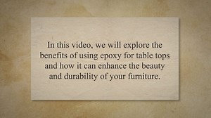 How to epoxy a table top