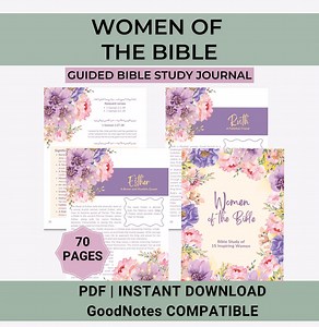 Bible Study Guide Women of the Bible Devotional Journal for Women Bible Journal for Beginners Bible Character Study Women Ministry Printable - Etsy