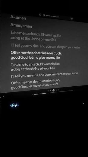 Take me to the church - Hozier - Lyrics #lyrics