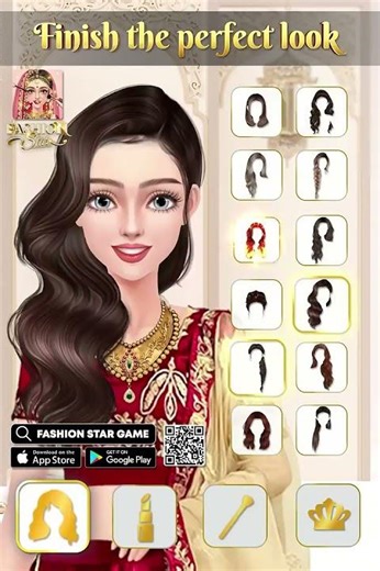 Royal North Indian Wedding 👰✨ | Fashion Star Dress Up & Makeup Competition Game #Shorts gameplay